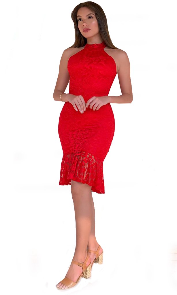 vestido midi com babado comprar