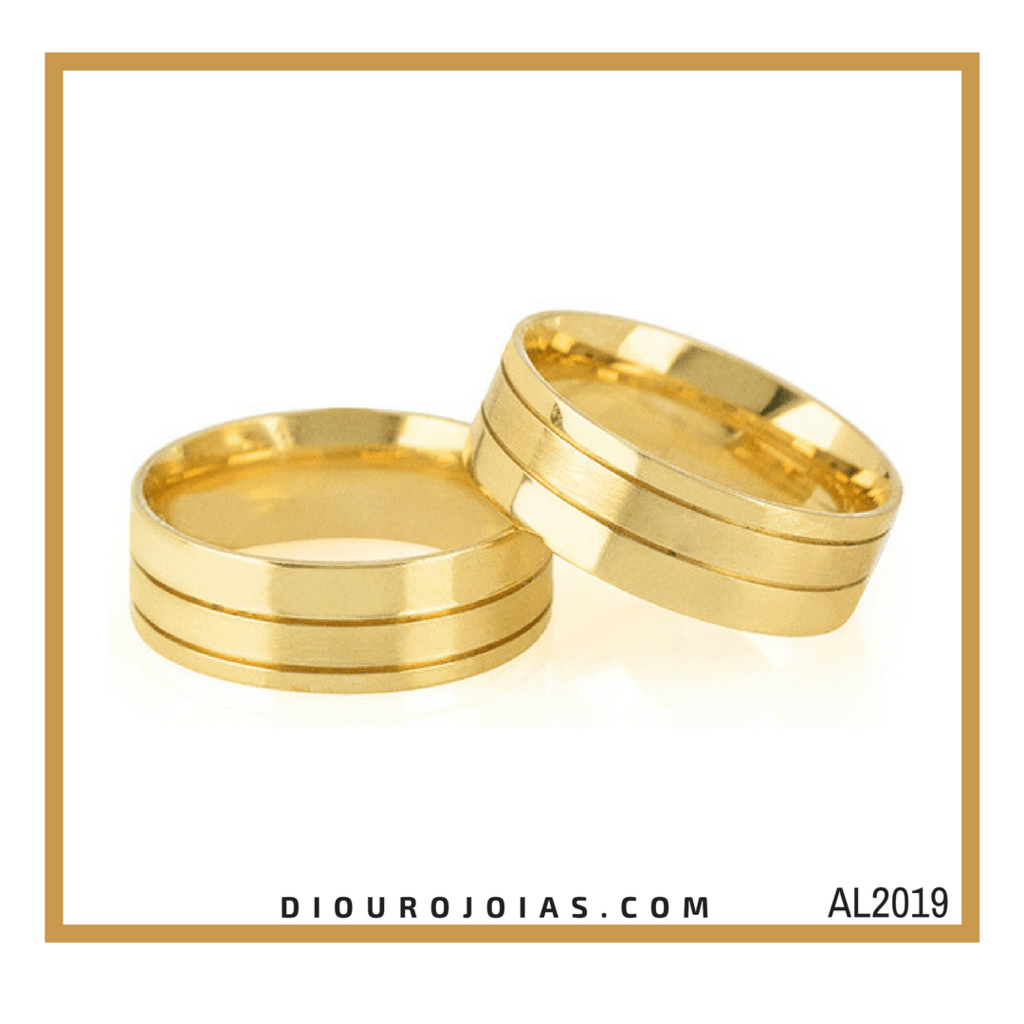Aliancas Ouro 18k 6mm Par Comprar Em Lure Joias