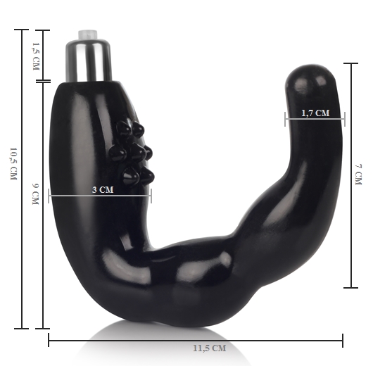Massageador para a Próstata com Vibrador My Boy Expert - Preto 