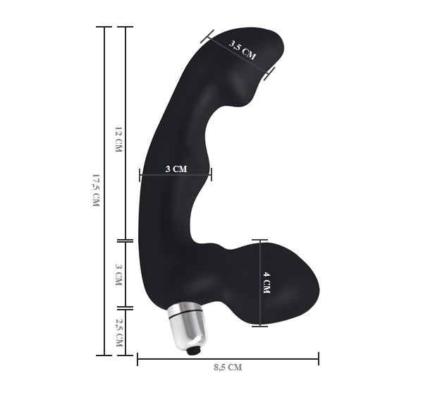 Tamanho Vibrador Mulher Ativa Expert Black - Dimens?es