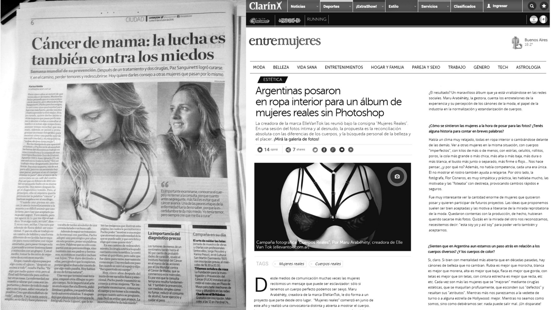ellevantok en clarin y la nacion