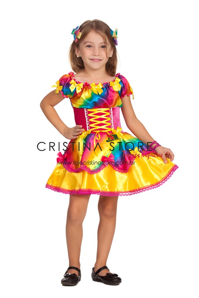 traje caipira infantil feminino