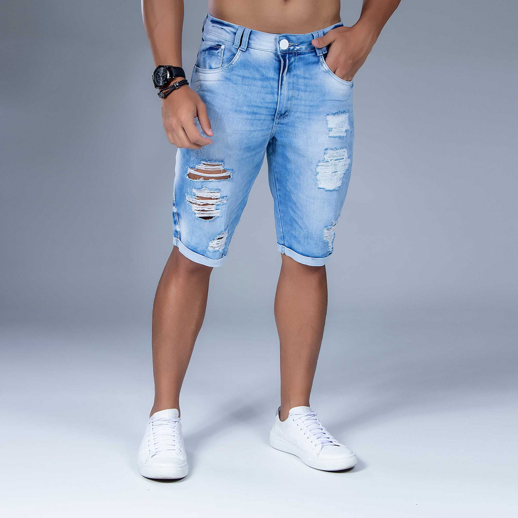 shorts masculinos jeans