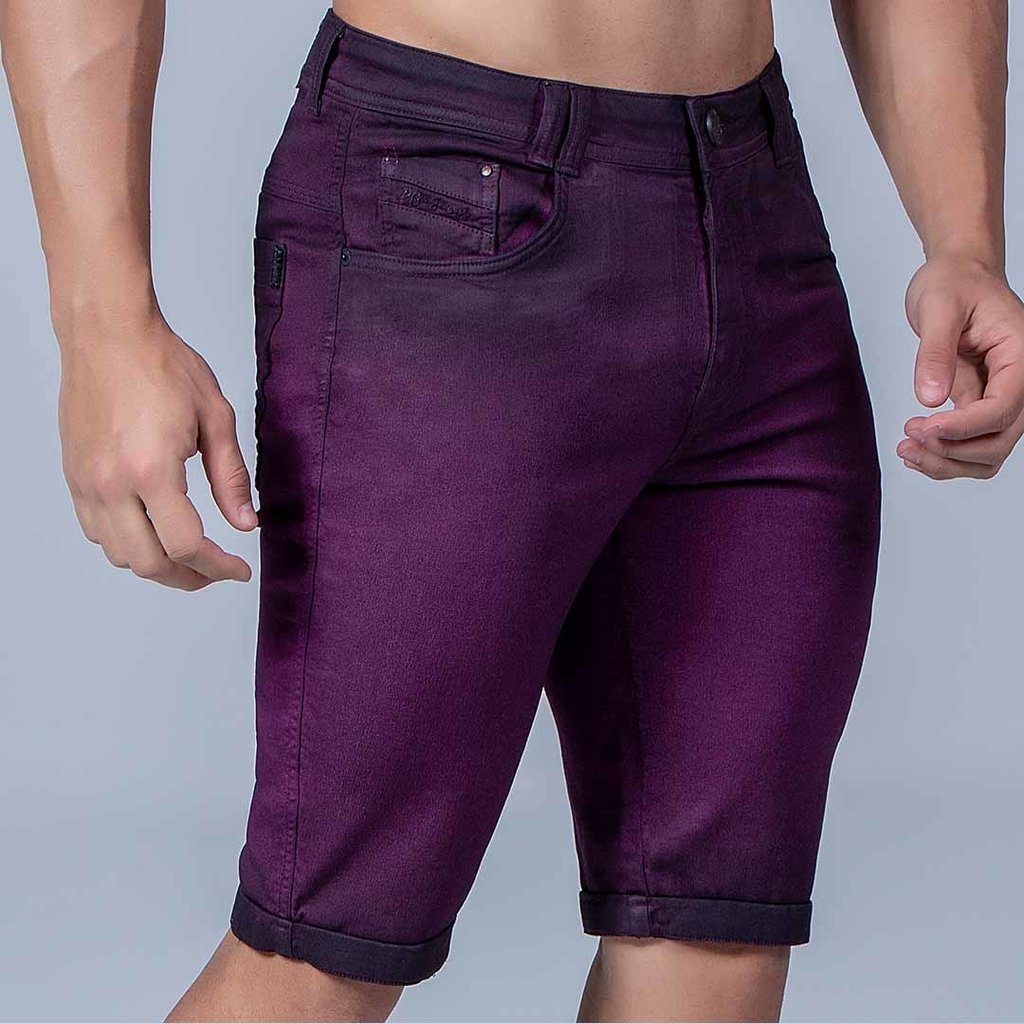 calça jeans roxa masculina