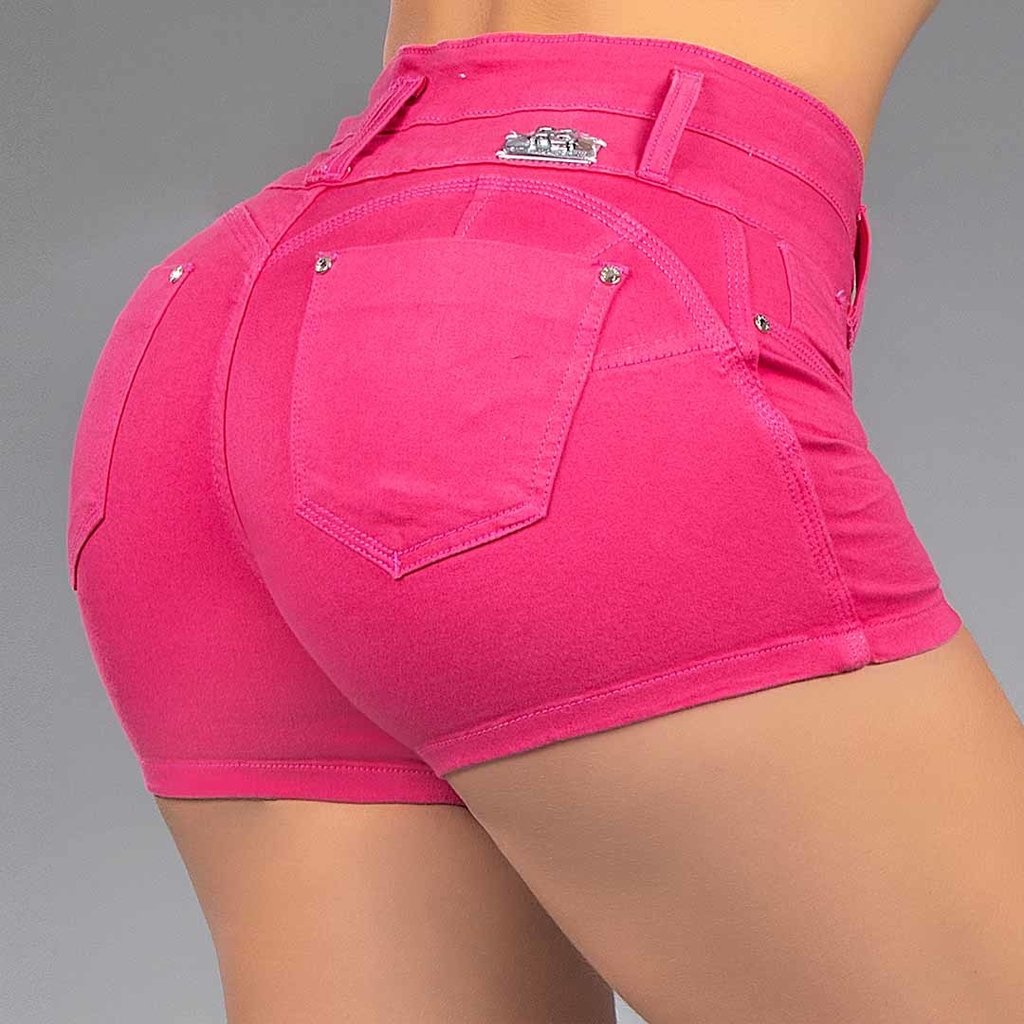 short jeans rosa pink