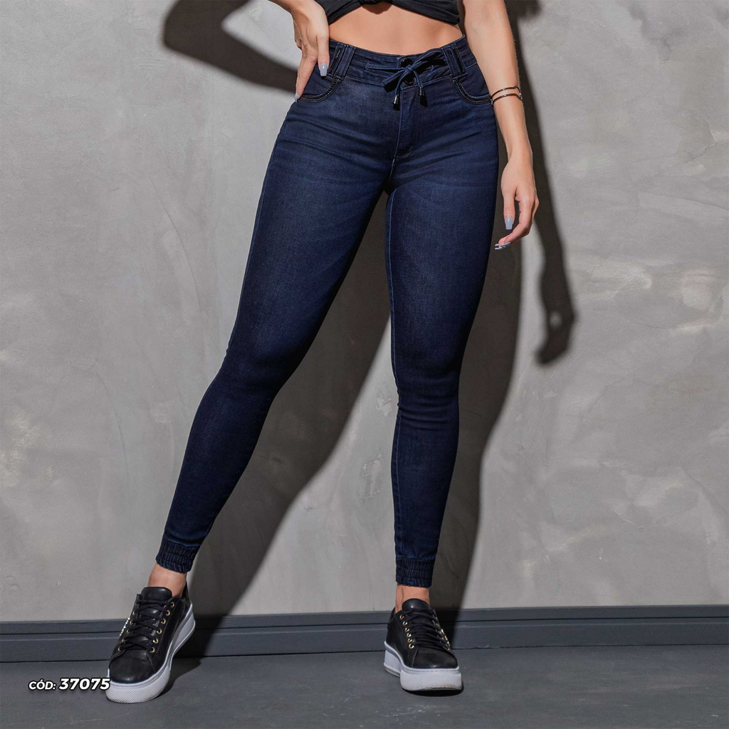 calça jogger feminina jeans preta