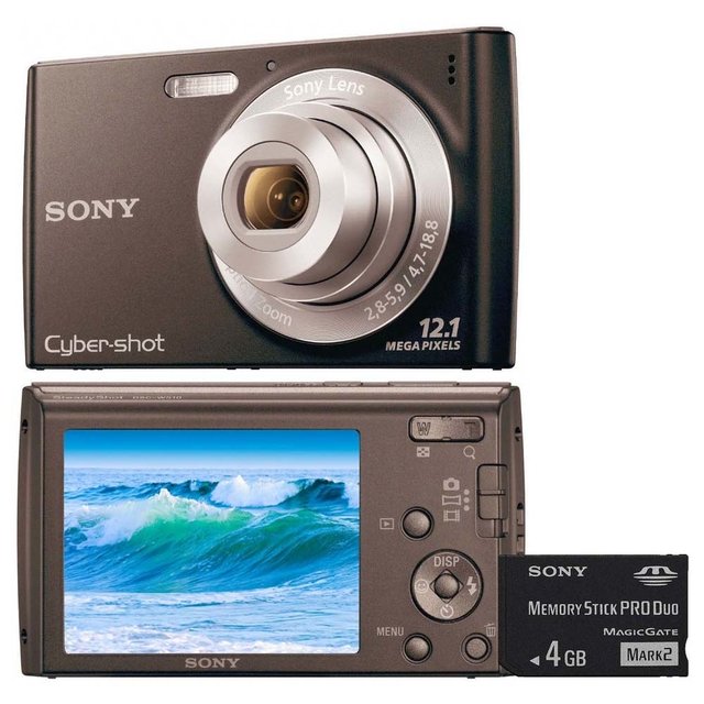 Câmera Digital Sony Cyber-shot DSC-W510/B Preta c/ 12.1 MP, LCD 2.7 ...