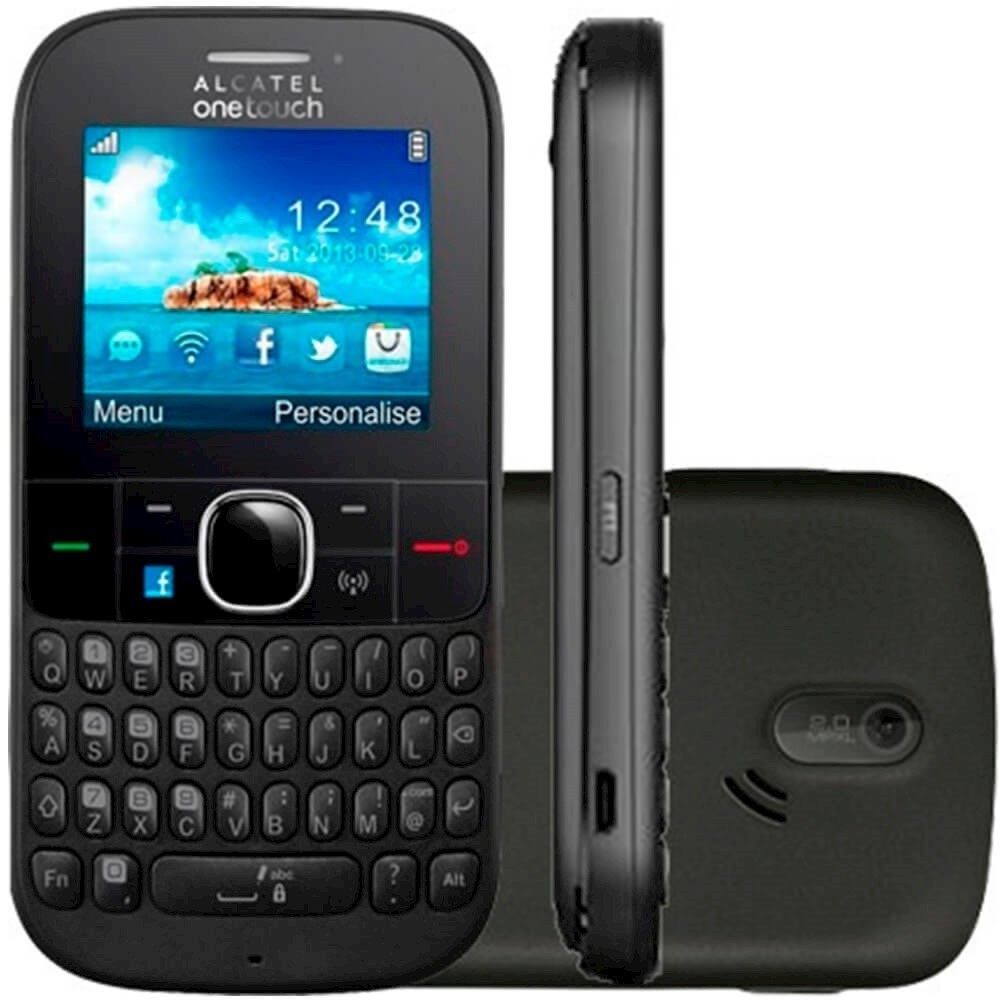 Celular Alcatel 3075 PRETO, WiFi, 3G, FM, Teclado Qwerty, Bluetooth