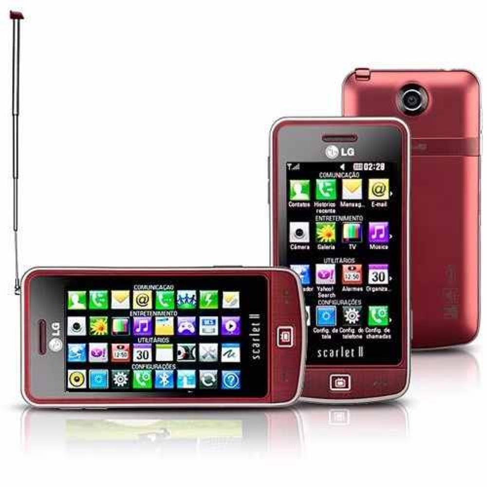 CELULAR DESBLOQUEADO LG TV PHONE SCARLET II GM600 vinho COM TV