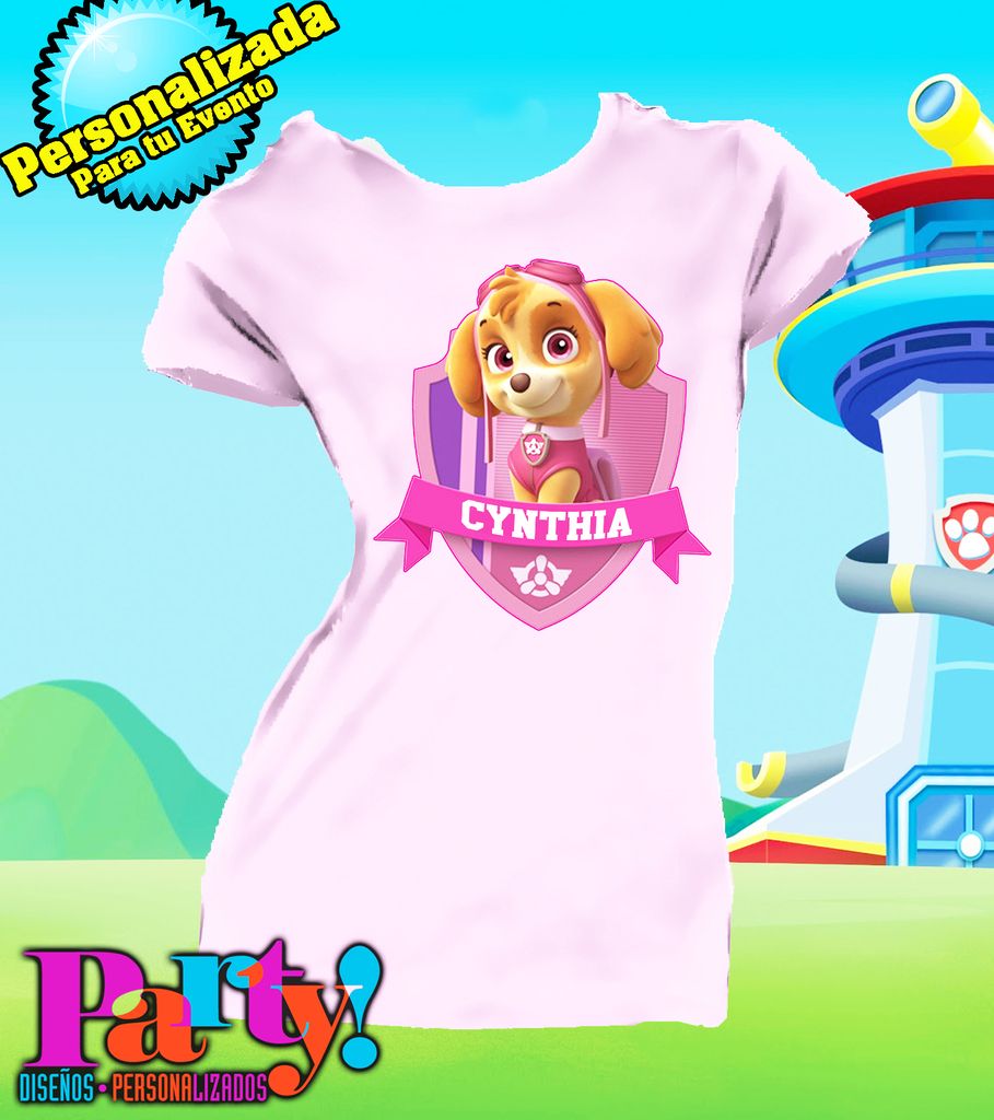 camiseta personalizada paw patrol