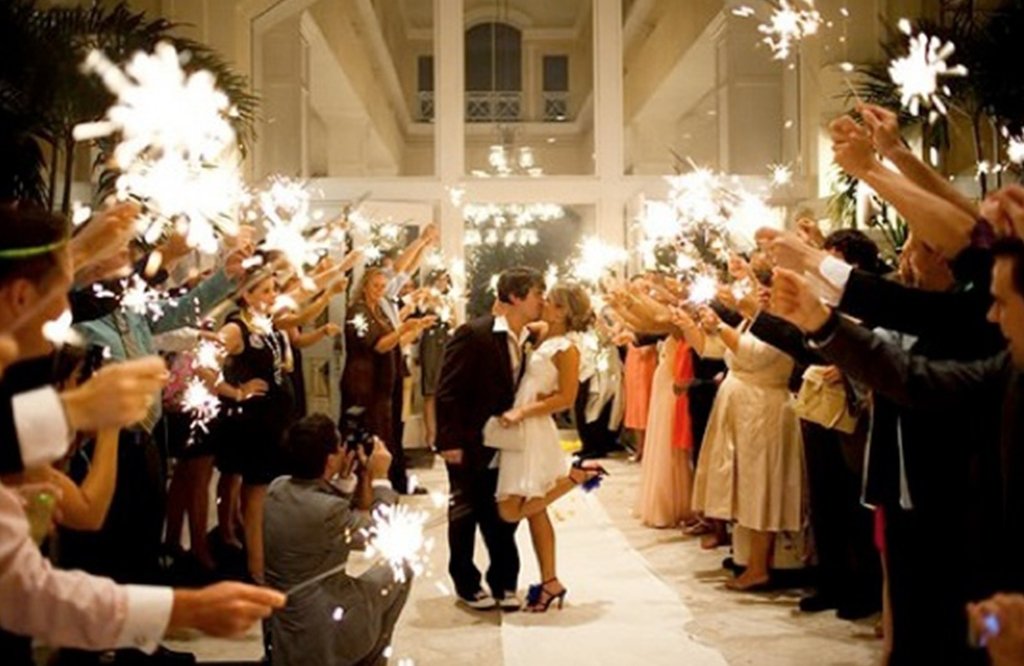 Image result for wedding sparkler send off