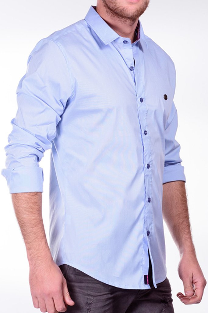 cuello italiano camisa hombre