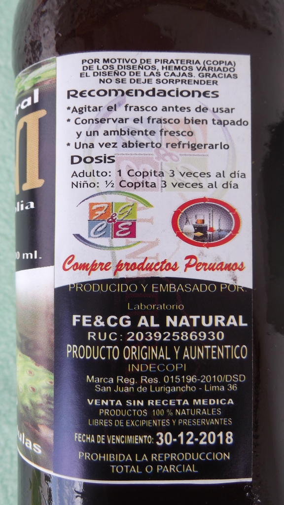 Extracto De Noni X 500 Ml - Producto Peruano Natural