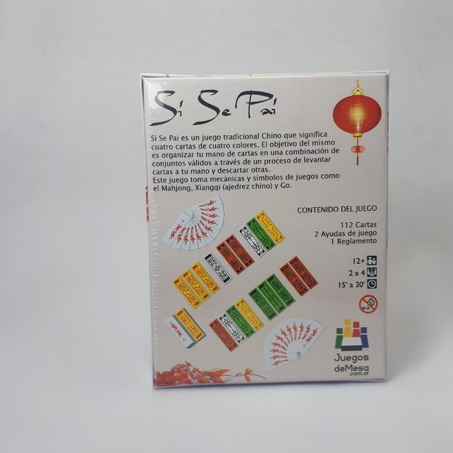 Si Se Pai Juego Mesa Tradicional Chino 4 Cartas De 4 Colores