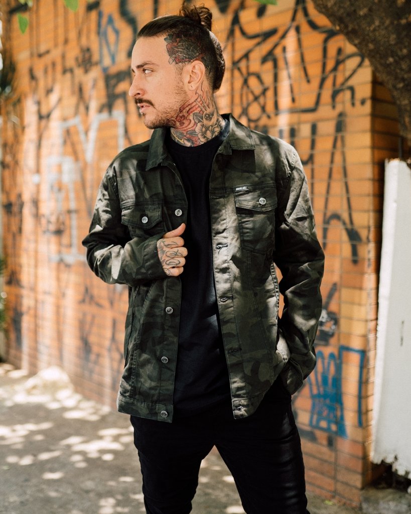 jaqueta sarja camuflada