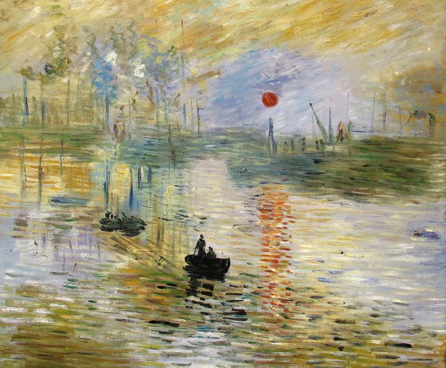 Pintura óleo Sobre Tela- Impressão ao Nascer do Sol- Impression Sunrise -Claude Monet -50X60cm 