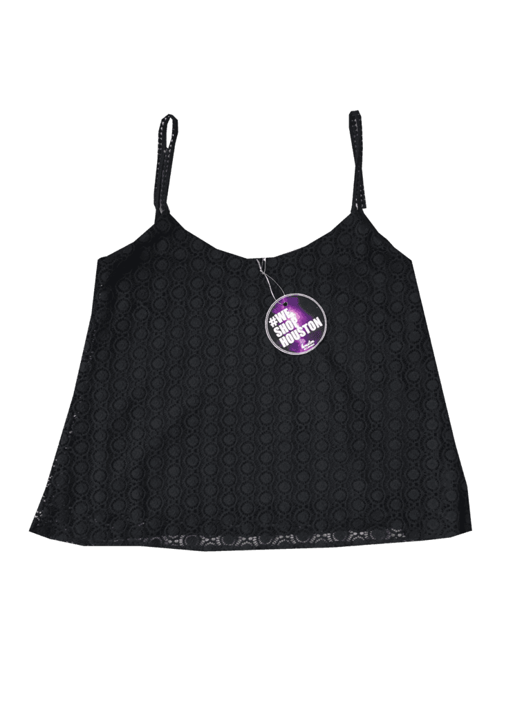 remera de encaje negra