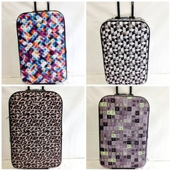 Set X 3 Valijas Estampadas (Chica, Mediana y Grande) Con 5 RUEDAS y GIRO 360º