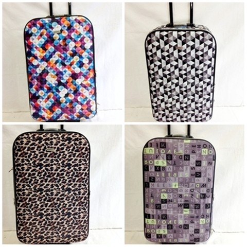 Set X 3 Valijas Estampadas (Chica, Mediana y Grande) Con 5 RUEDAS y GIRO 360º