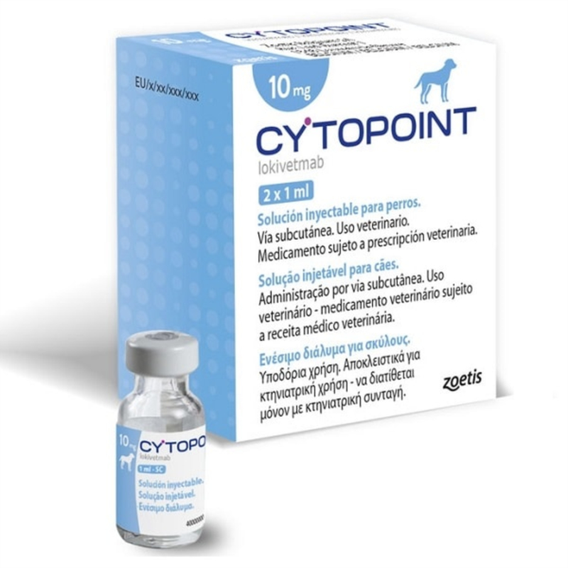 Cytopoint 10 mg Zoetis , 2 dosis Alimento animal