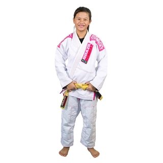 Kimono Infantil XTRA-LITE Branco/Rosa - Brazil Combat