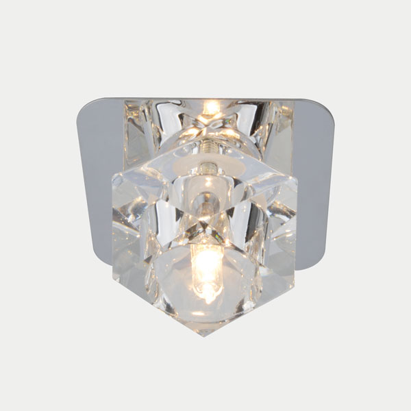 Spot embutido Prisma em cristal transparente para teto de gesso Lustres Gênesis loja online de Lustres e Iluminação Decorativa