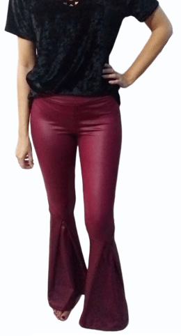 calça flare cirre marsala