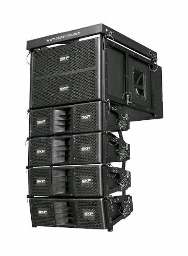 Bafles Sistema De Sonido Line Array Activo 1400 W Skp Sat Bk