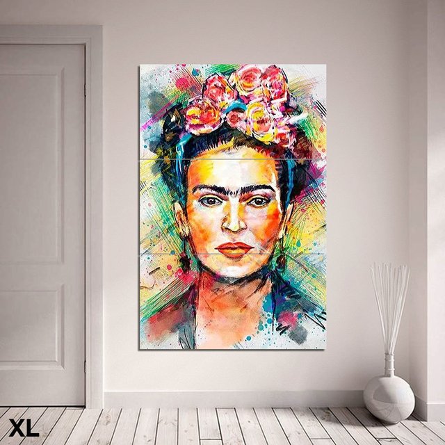 cuadros frida kahlo frida khalo multicolor cuadro triptico cuadros frida kahlo frida khalo multicolor cuadro triptico