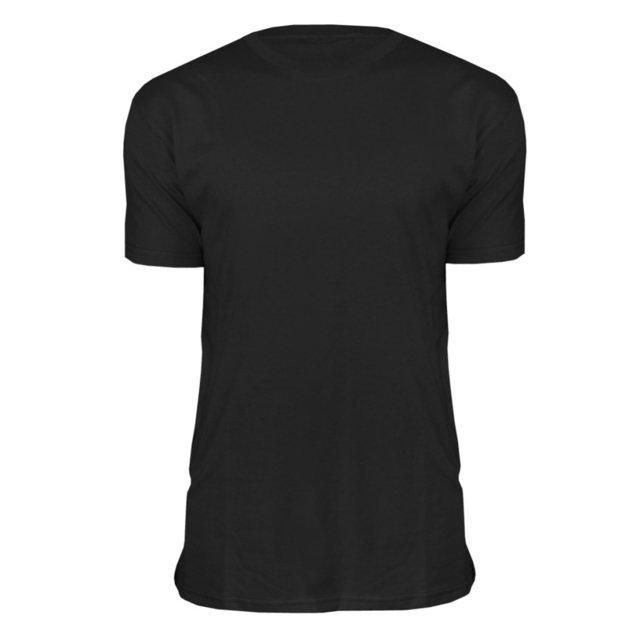 Remera de algodón Deportiva lisa Negra