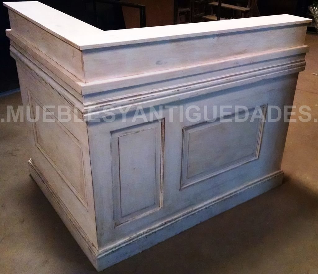 Barra mostrador ramos generales forma de L madera (BA201M)