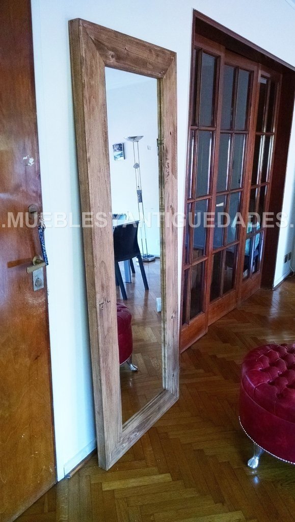 Espejo de pie con marco en madera maciza reciclada 1,90 x 0,70 mts (EM106M)