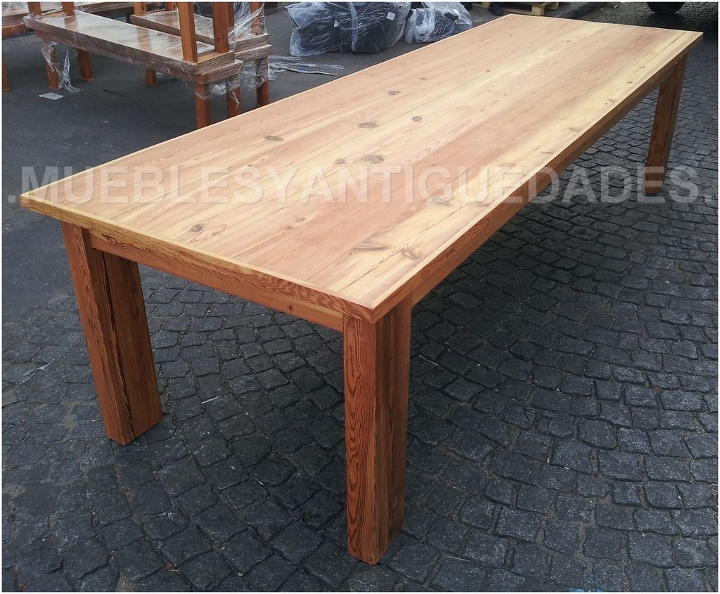 Mesa / Mesón de comedor en pinotea reciclada 3 mts (ME103A)