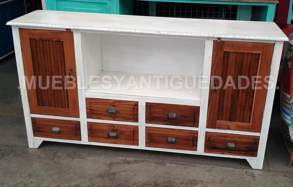 Mueble para tv de diseño realizado en madera maciza (tv101m)