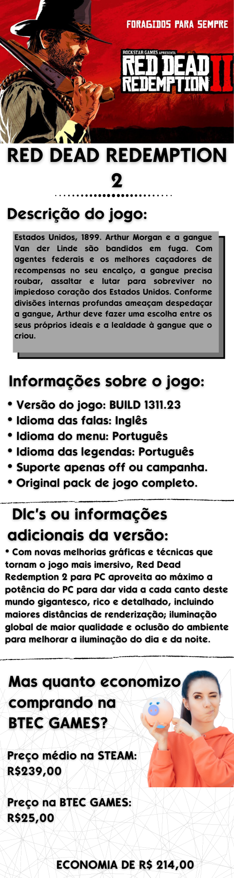 Veja quais são os requisitos mínimos para jogar Red Dead Redemption 2 no PC