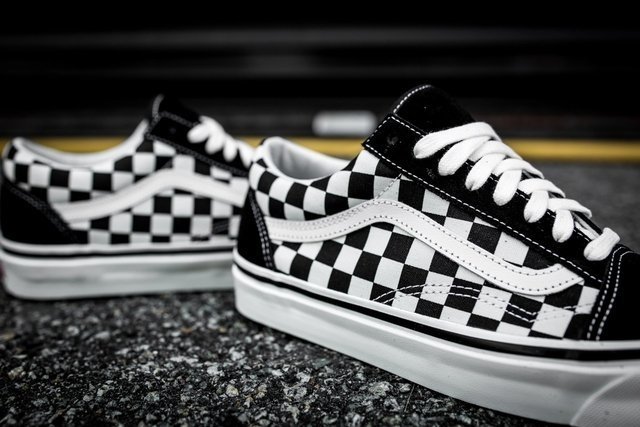 vans quadriculado preto