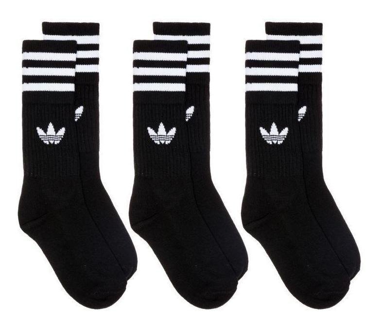 meia adidas originals solid crew preta
