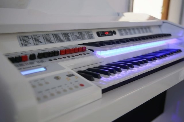 Órgão Musical Harmonia HS 200 Super Branco Auto Brilho