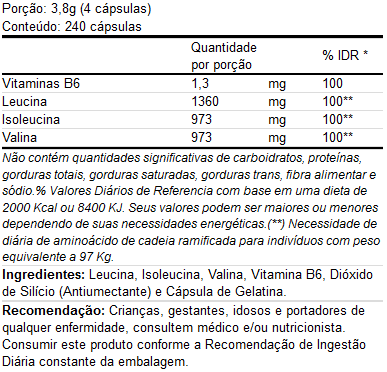 Tabela Nutricional