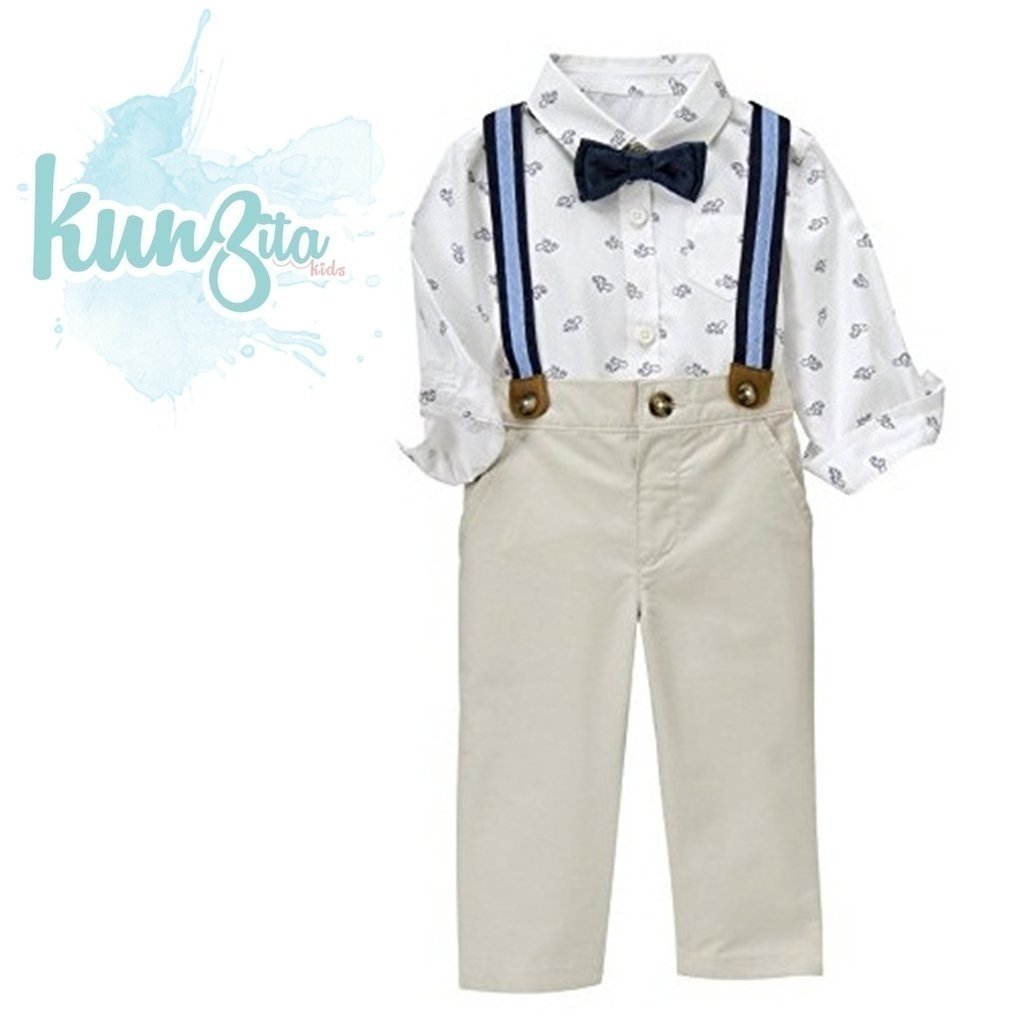 camisa con tiradores y moño