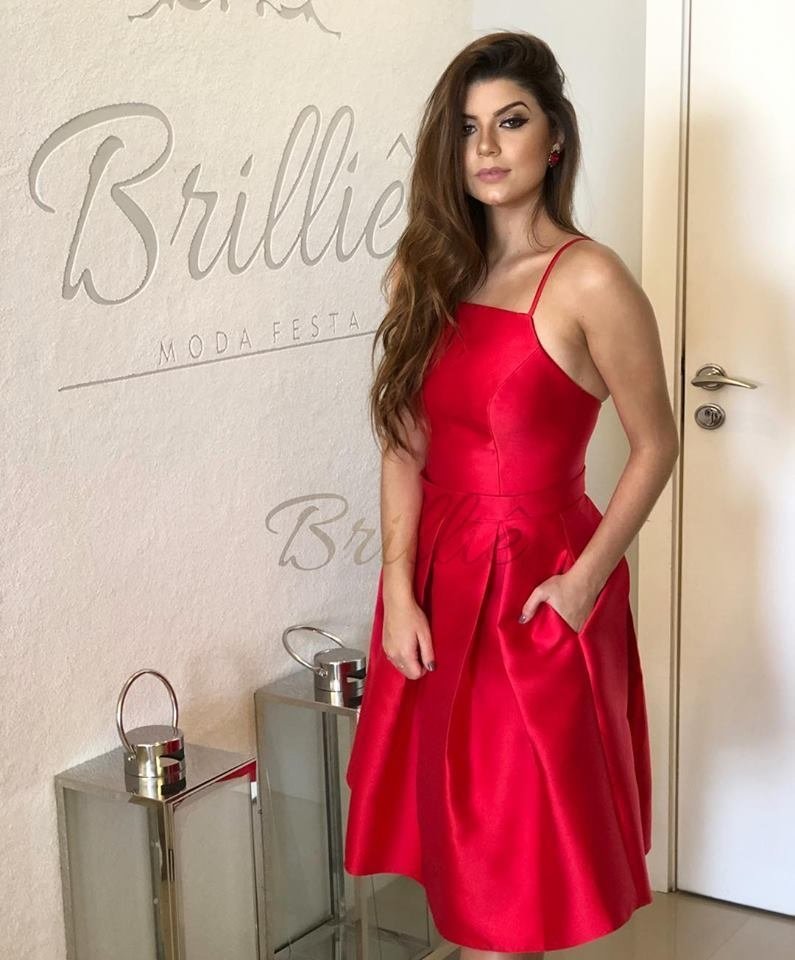 vestido vermelho curto comprar