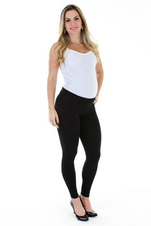 calça legging preta para gestante