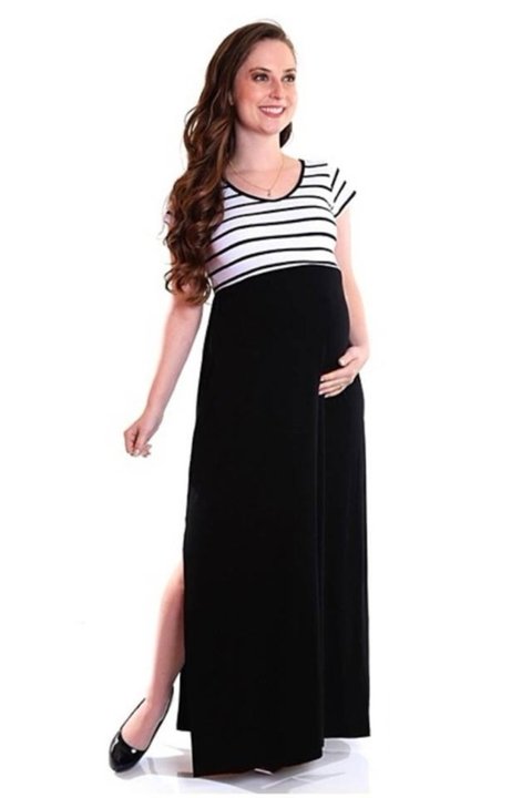 vestido para gestante de viscose