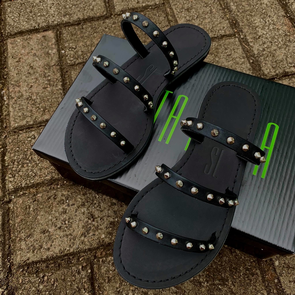 rasteira preta santa lolla