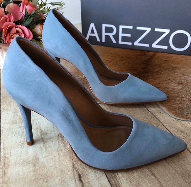 scarpin arezzo azul
