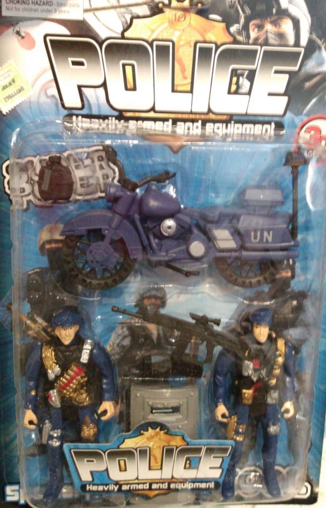 Policia Set En Blister Con Moto - roblox en blister con accesorios y codigo de juego