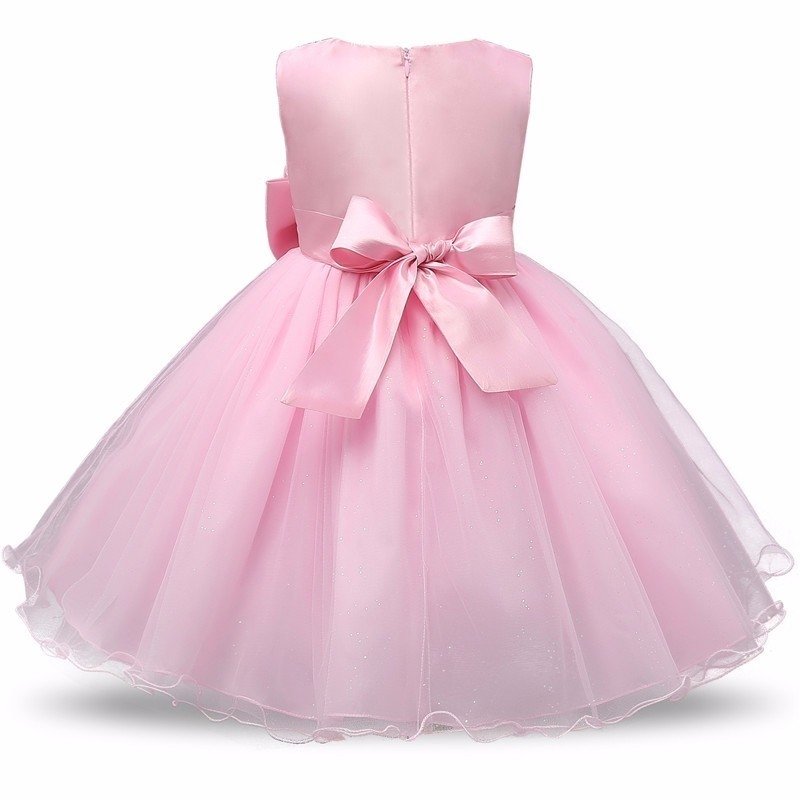 vestido de festa 1 ano rosa