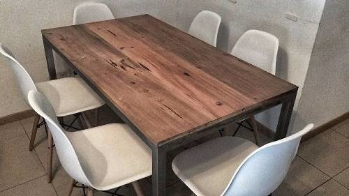 Mesa Comedor Escritorio Madera Zoita Hierro Industrial -iron ... Mesa Comedor Escritorio Madera Zoita Hierro Industrial -iron ...
