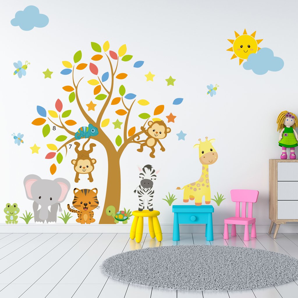 Adesivo De Parede Infantil Arvore Safari 042 Você já sabe que os adesivos de parede são uma sensação que chegou para ficar. adesivo de parede infantil arvore safari 042