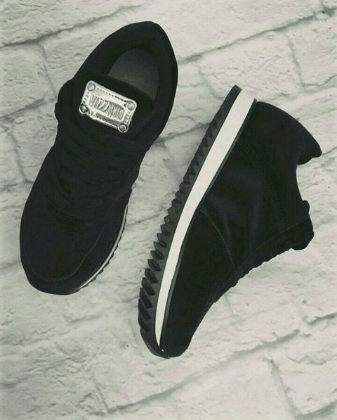 tenis vizzano preto veludo